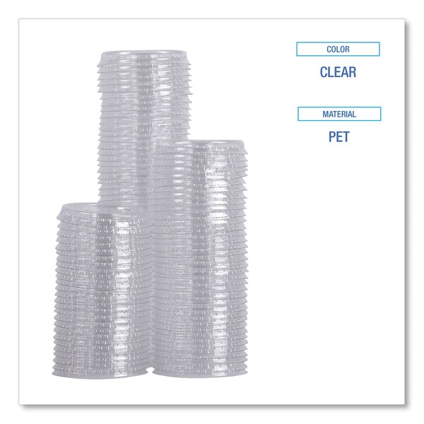 Boardwalk Souffl/Portion Cup Lids, Fits 1 oz Portion Cups, Clear, PK2500 - PRTLID1