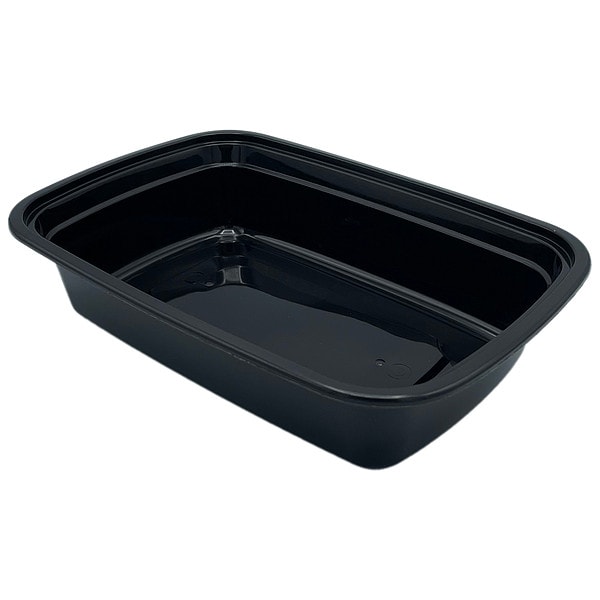 Zoro Select Disp Carry-Out Ctnr, 38 oz, BK/CLR, PK150 - EMBL38RT