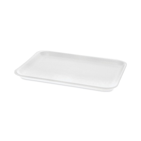 Pactiv Evergreen Meat Tray, No 4 Shallow, 9.13 x 7.13 x 0.65, White, Foam, 500PK - 0TF104S00000
