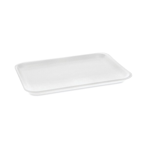 Pactiv Evergreen Meat Tray, No 4 Shallow, 9.13 x 7.13 x 0.65, White, Foam, 500PK - 0TF104S00000
