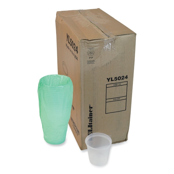 Pactiv Evergreen Newspring DELItainer Microwavable Container, 24 oz, 4.55 x 4.55 x 4.35, Clear, Plastic, 480PK - YL5024