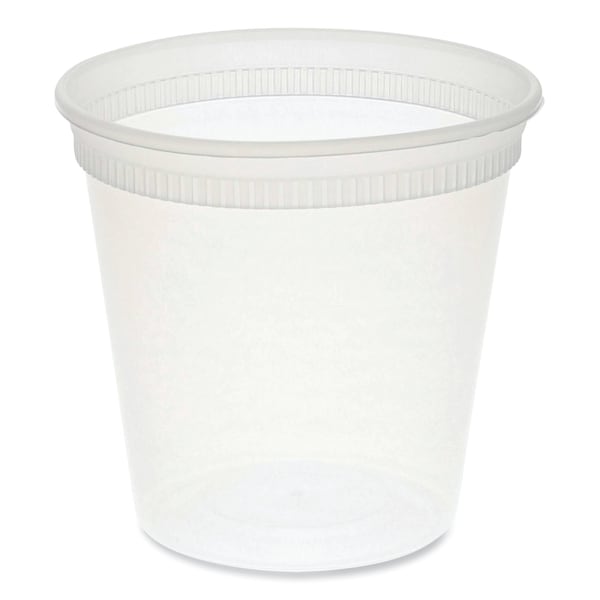Pactiv Evergreen Newspring DELItainer Microwavable Container, 24 oz, 4.55 x 4.55 x 4.35, Clear, Plastic, 480PK - YL5024