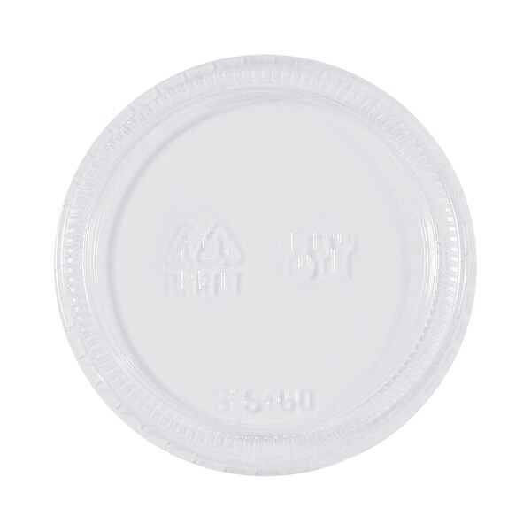 Partners Brand Plastic Portion Cup Lids, 3.25 and 4 oz., Clear, PK 2500 - PORT34LID