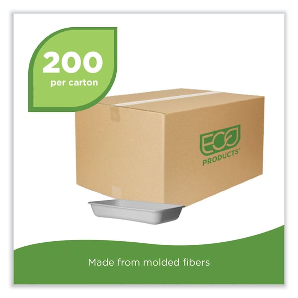 Eco-Products WorldView Renewable Sugarcane Containers, 10 x 4 x 7, White, 150PK - EP-SCRC107