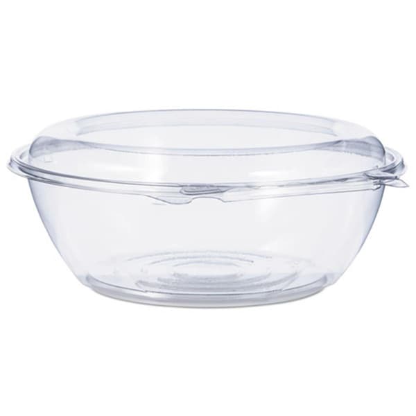 Dart Container DCC 48 oz Tamper-Resistant Evident Bowls with Dome Lid, Clear - 8.9 x 8.9 x 3.4 in. - 100 Count - CTR48BD
