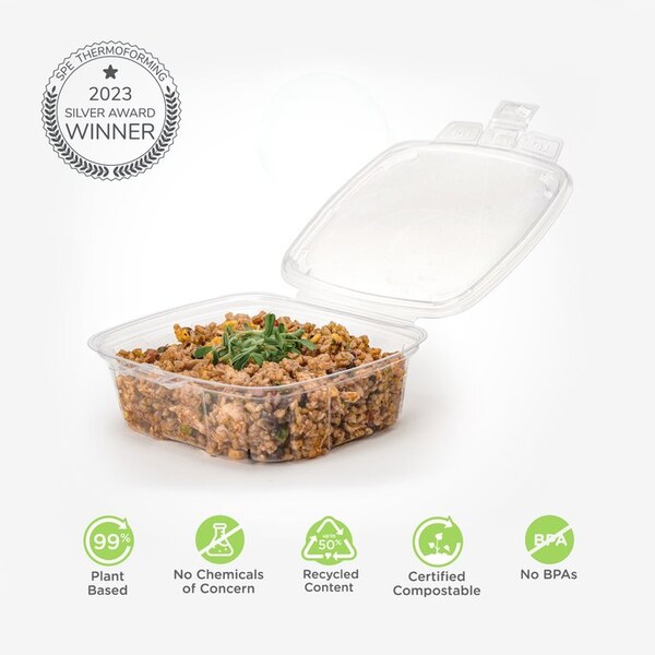 Good Natured Products Goodguard 24 Oz. Multi-Purpose Clamshell Package, Crystal Clear, Pla, 180/Case, 180Pk - BDV09032
