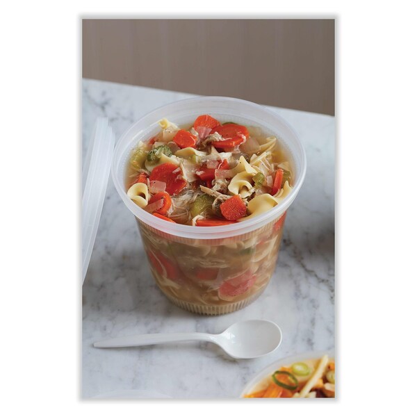 Pactiv Evergreen Newspring DELItainer Microwavable Container, 32 oz, 5.5 x 5.5 x 4.9, Clear, Plastic, 200PK - L8328