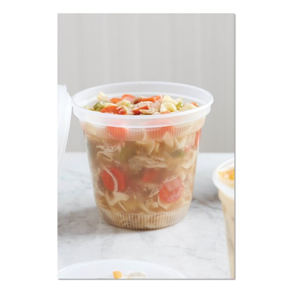 Pactiv Evergreen Newspring DELItainer Microwavable Container, 32 oz, 5.5 x 5.5 x 4.9, Clear, Plastic, 200PK - L8328
