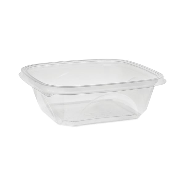 Pactiv Recycled PET Square Base Salad Containers, 7x7x2, 32oz, Clear, PK300 - SAC0732