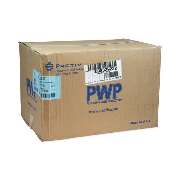Pactiv Recycled PET Square Base Salad Containers, 7x7x2, 32oz, Clear, PK300 - SAC0732