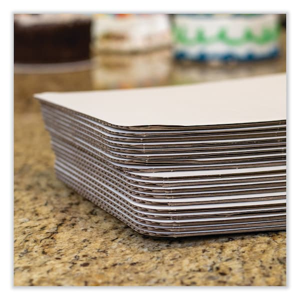 Sct Bakery Bright White Cake Pad, Double Wall Pad, 10 x 14, White, Paper, 100PK - SCH 1150