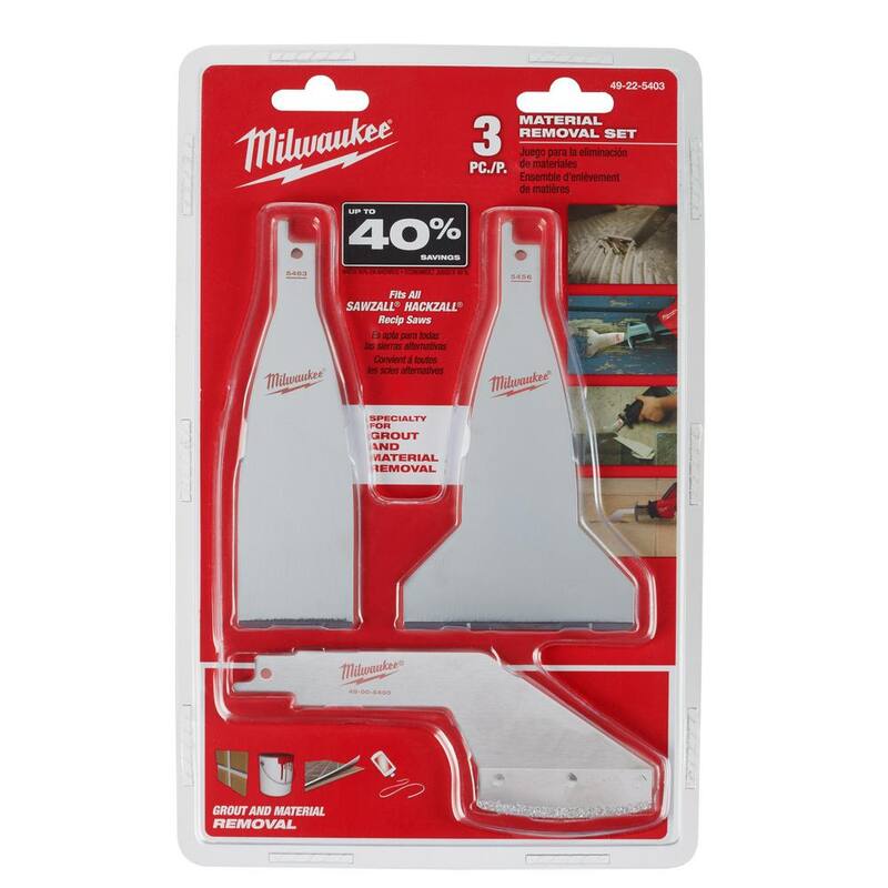 Juego de hojas de eliminación de material recíproco Milwaukee SAWZALL (3 piezas) - 49-22-5403