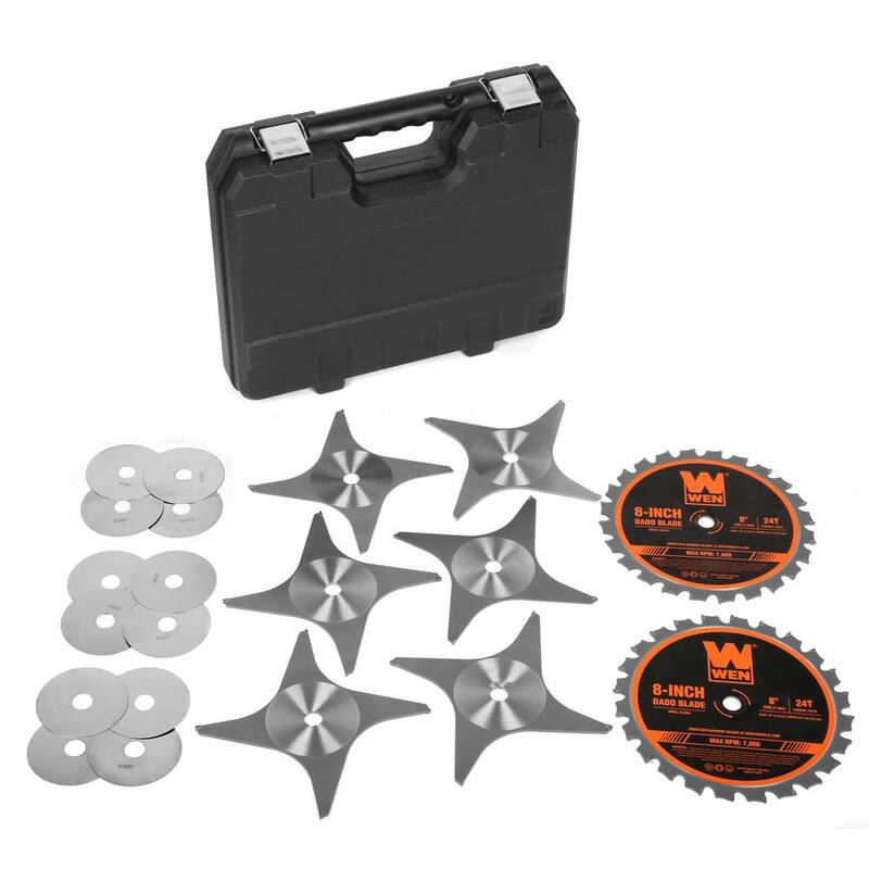 Juego de hojas de sierra de corte en dados apiladas de carburo de 24 dientes de 8 pulgadas para sierras de mesa de 10 pulgadas - BL088D