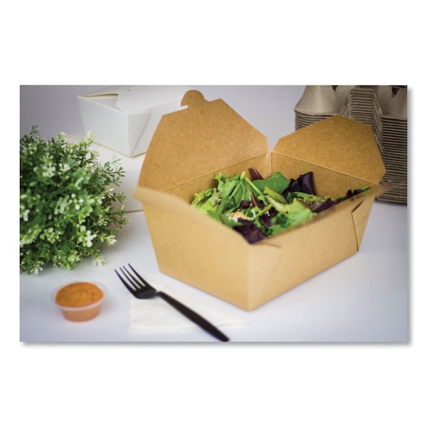 Gen Reclosable Kraft Take-Out Box, 110 oz, Paper, 160PK - KS10123