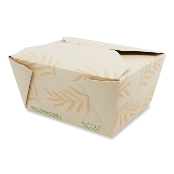World Centric No Tree Folded Takeout Containers, 26 oz, 4.2 x 5.2 x 2.5, Natural, Sugarcane, 450PK - TO-NT-1
