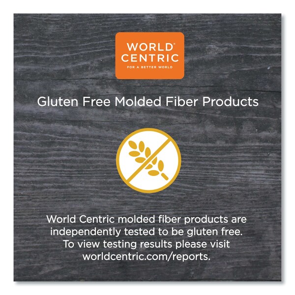 World Centric Fiber Lids for Fiber Containers, 8.9 x 6.9 x 0.4, Natural, Paper, PK400, 400PK - CTLSCU3LF