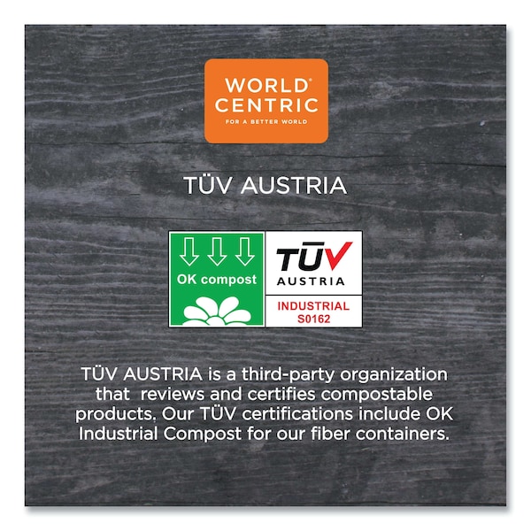 World Centric Fiber Lids for Fiber Containers, 8.9 x 6.9 x 0.4, Natural, Paper, PK400, 400PK - CTLSCU3LF