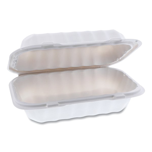 Pactiv SmartLock Microwavable Hinged Lid Containers, 9x6x3, Wht, PK270 - YCN809610000