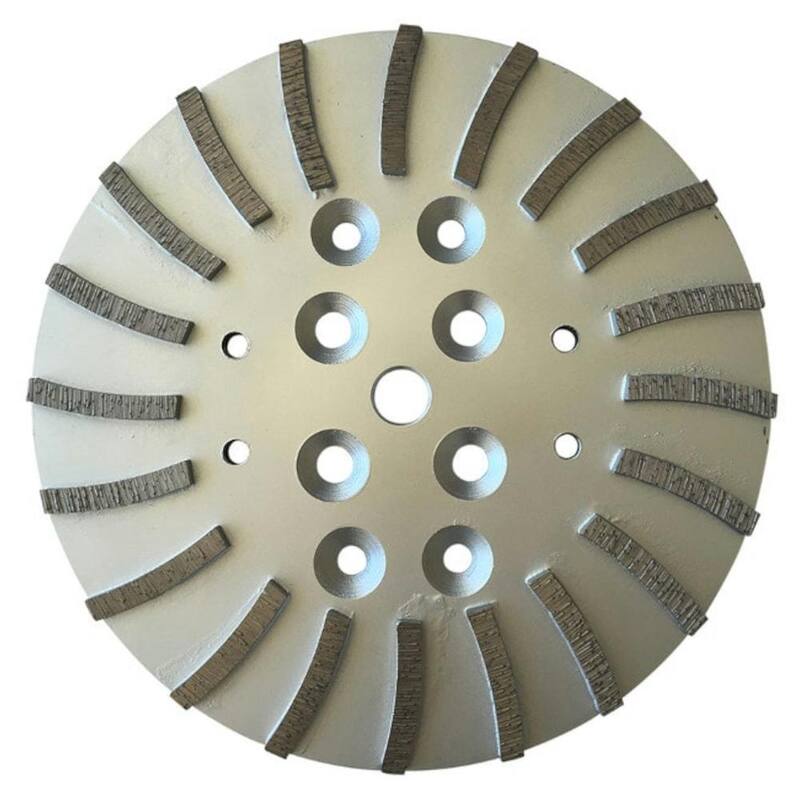 10 pulgadas Disco de Molienda de Diamante para Pulidoras de Piso Edco, MK, Husqvarna y Blastrac, 20 Segmentos Turbo, #30/40 Grano - GHS1020C30