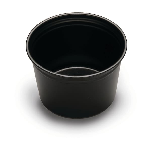 D & W Fine Pack D & W Fine Pack 16 oz. Deli Black Plastic Container, PK1000 - CF750-160