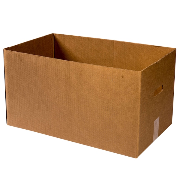 Amercareroyal 0443 Corrugated Carry Out Box With Handle Kraft 22x13x12 1/2, PK25 - CHTB221312