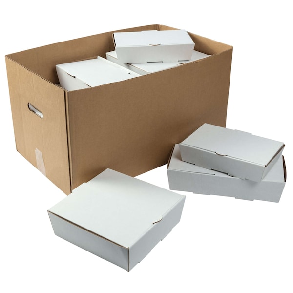 Amercareroyal 0443 Corrugated Carry Out Box With Handle Kraft 22x13x12 1/2, PK25 - CHTB221312
