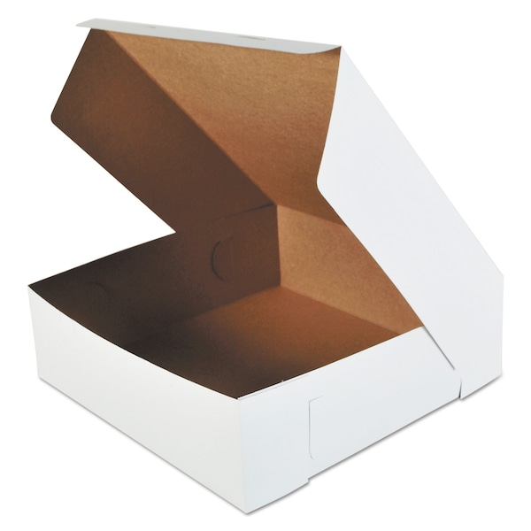 Sct White One-Piece Non-Window Bakery Boxes, 16 x 16 x 5, White, Paper, PK50 - SCH 0995