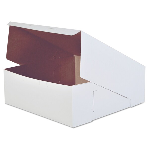 Sct White One-Piece Non-Window Bakery Boxes, 14 x 14 x 5, White, Paper, PK50 - SCH 0991