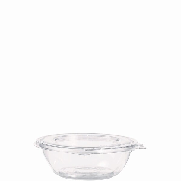 Dart SafeSeal Tamper-Resistant, Tamper-Evident Bowls with Flat Lid, 8 oz, 5.5 in. Diax1.7 in. H, Clear, 240PK - CTR8BF