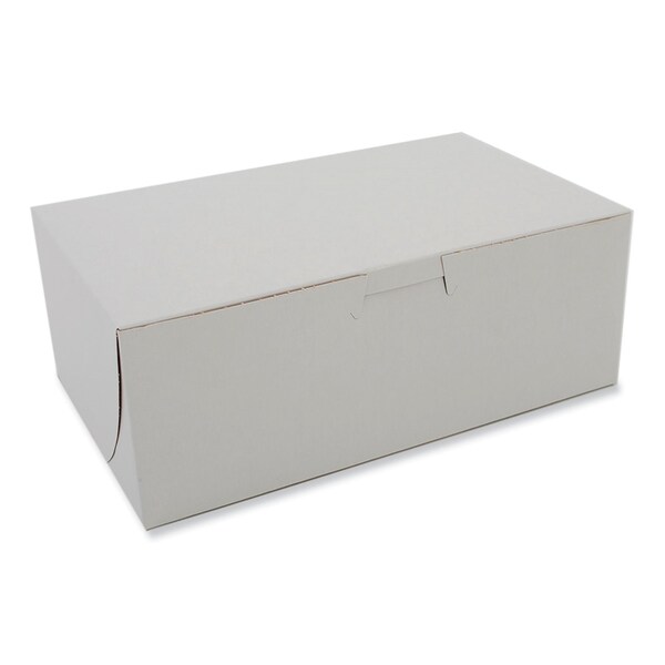 Sct White One-Piece Non-Window Bakery Boxes, 8 x 3 x 5, White, Paper, 250PK - SCH 0925