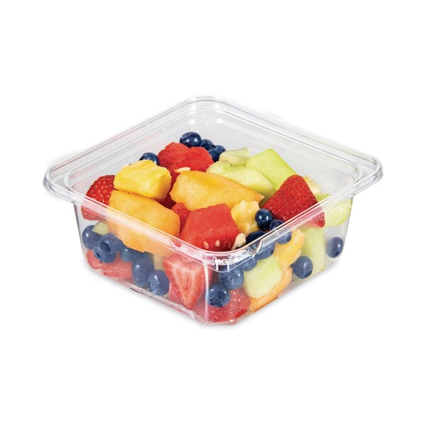 Dart TamperGuard Snack Boxes, 1-Compartment, 32 oz, 6.3 x 6.3 x 2.6, Clear, Plastic, 300PK - SB32TG1