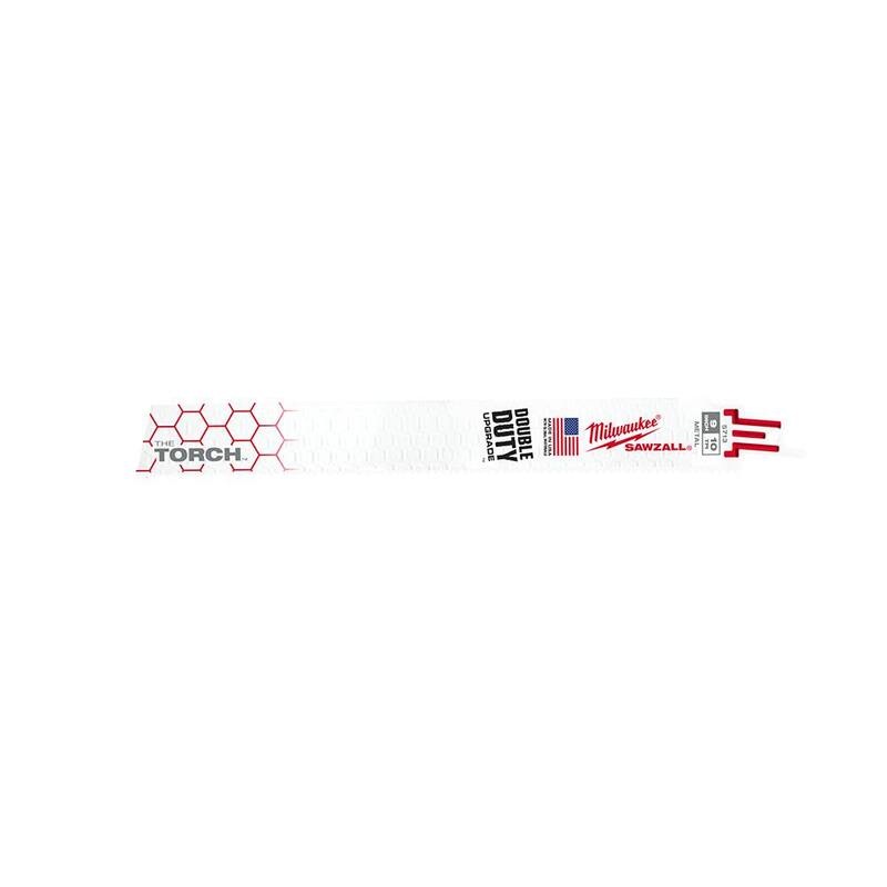 Juego de hojas para sierra de vaivén Milwaukee SAWZALL para demolición, corte de madera y metal (13 piezas) con hoja de 9 pulgadas y dientes de carburo AX - 49-22-1113-48-00-5226.
