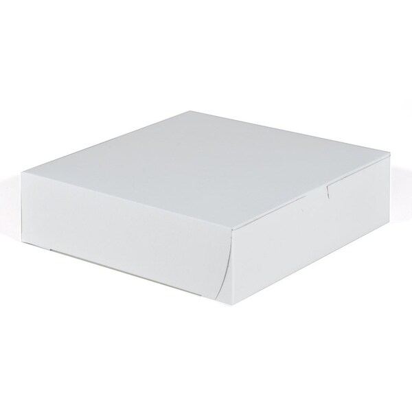 Champion 0953 Southern Non-Window Lock-Corner Bakery Box White 9 in. X 9 in. X 2.5 in., 250PK - 953
