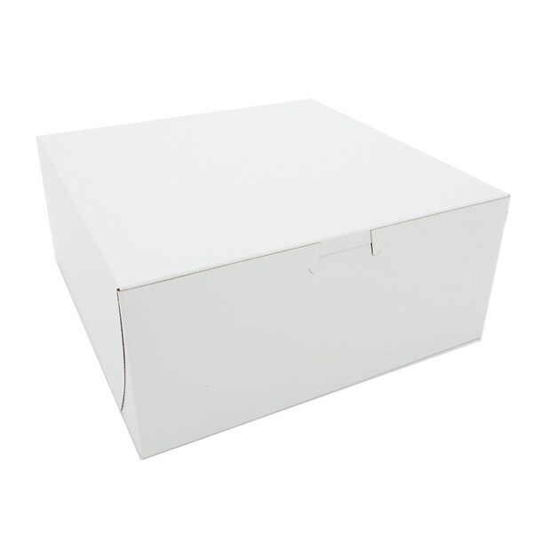 Champion 0961 Southern Non-Window Lock-Corner Bakery Box White 9 in. X 9 in. X 4 in., 200PK - 961