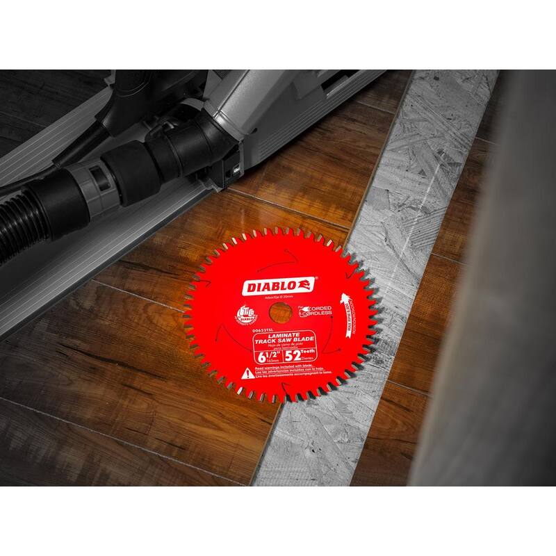 Hoja de sierra para riel de laminado DIABLO de 6-1/2 pulgadas y 52 dientes - D0652TSL