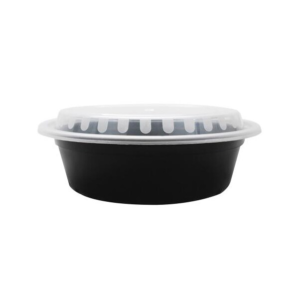 Karat 32 oz Black Takeout Food Container & Lid, PK150 - IM-FC4032B