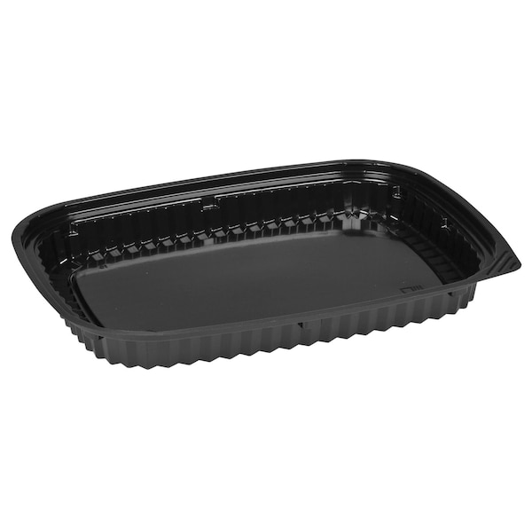 Abena Containers, To-Go, Sushi Tray, Plastic, Black, 10.2" L x 7.5" W x 2" D - 5966