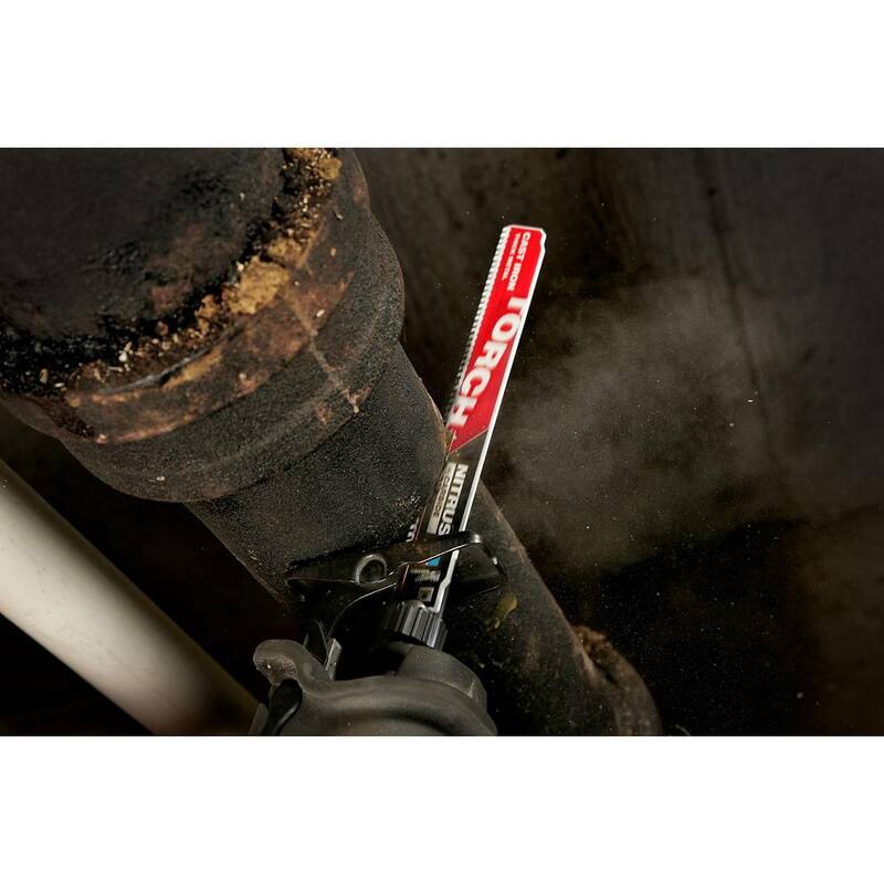 Milwaukee 9 pulgadas, 8 TPI, TORCH Nitrus, dientes de carburo, hoja de sierra SAWZALL para corte de metal (paquete de 3) - 48-00-5362
