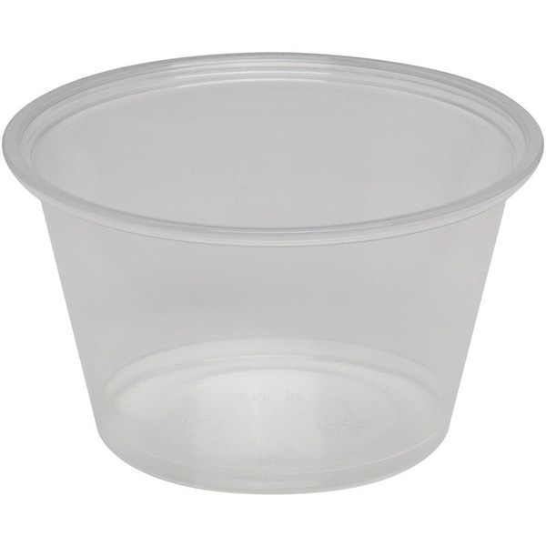 Dixie Cup, Portion, Plastic, 4 Oz 12PK - DXEPP40CLEAR