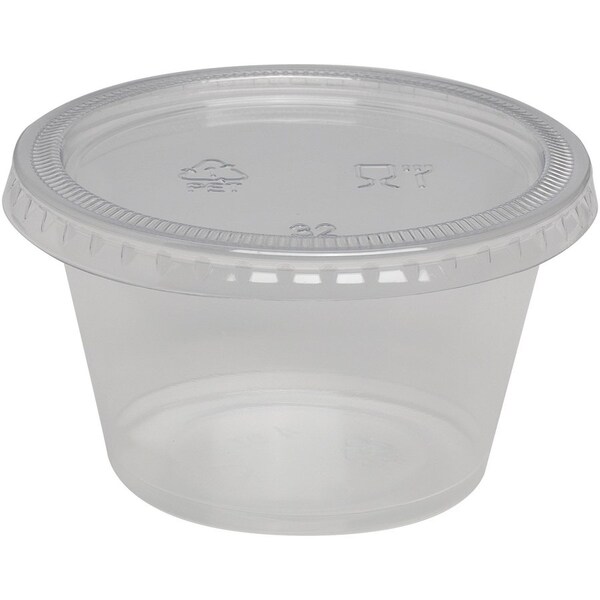 Dixie Cup, Portion, Plastic, 4 Oz 12PK - DXEPP40CLEAR