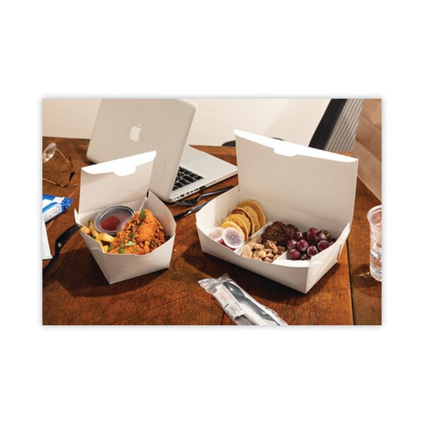 Pactiv Evergreen EarthChoice OneBox Paper Box, 77 oz, 9 x 4.85 x 2.7, White, PK162 - NOB04SW