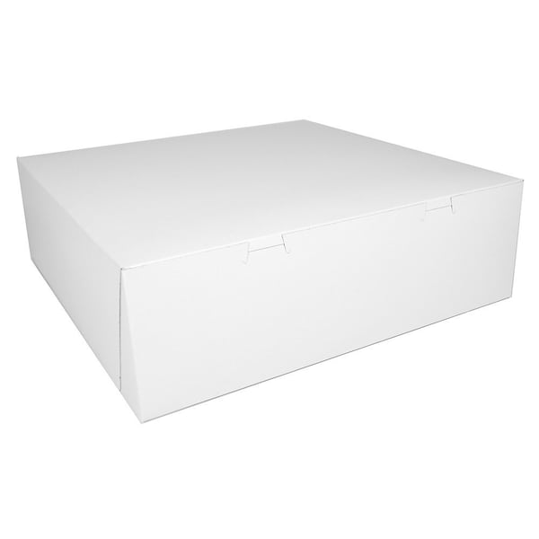 Southern Champion Non-Window Lock-Corner Bakery Box White 16 in. X 16 in. X 5 in., 50PK - 995