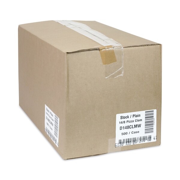 Pactiv Evergreen Paper Pizza Hinged Container, 8.26 x 6.56 x 1.5, White, PK500 - D148CLMW