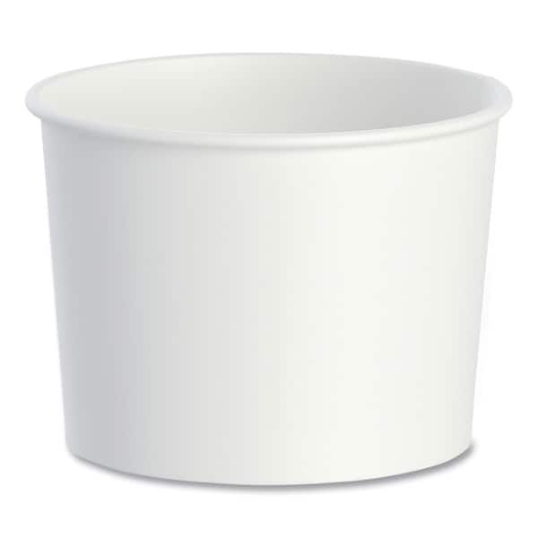 Dart Double Poly Paper Food Container, Squat, White, 16 oz, PK500 - VS616-02050