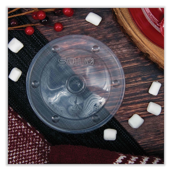 Solo Polypropylene Vented Food Container Lids for 12 oz Food Containers, Clear, Plastic, 1000PK - LVP512-0100