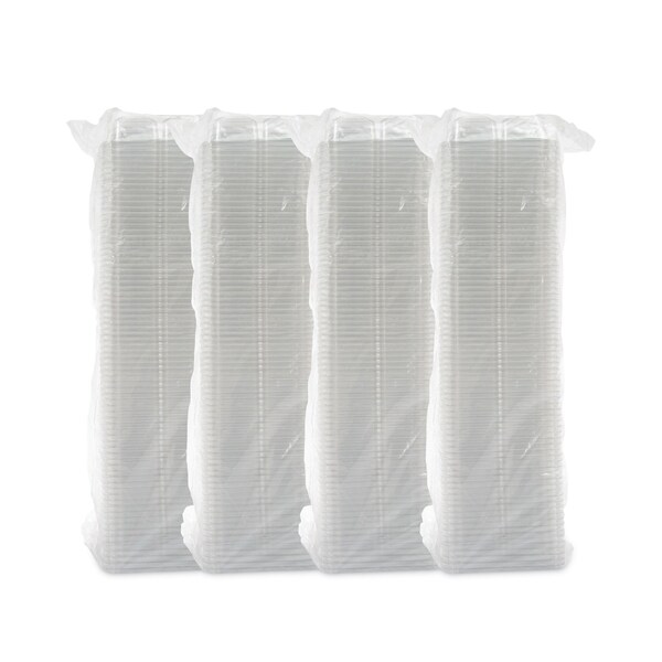 Dart TamperGuard Snack Boxes, 4-Compartment, 6.3 x 6.3 x 1.8, Clear, Plastic, 300PK - SBTG4S