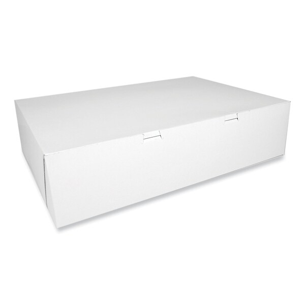 Sct White One-Piece Non-Window Bakery Boxes, 20.5 x 14.5 x 5, White, Paper, 50PK - 1085