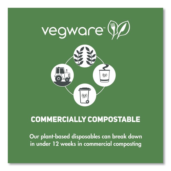 Vegware Round Deli Pots, 16 oz, 4.6 Diameter x 3"h, Clear, Plastic, PK500 - CF-DC-16