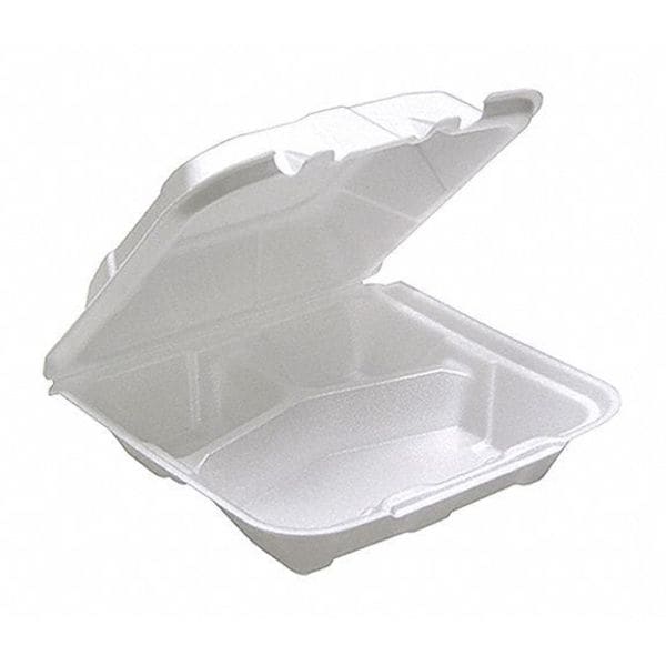 Pactiv Carry-Out Container, 8-1/8" W, White, PK150 - YTD188030000