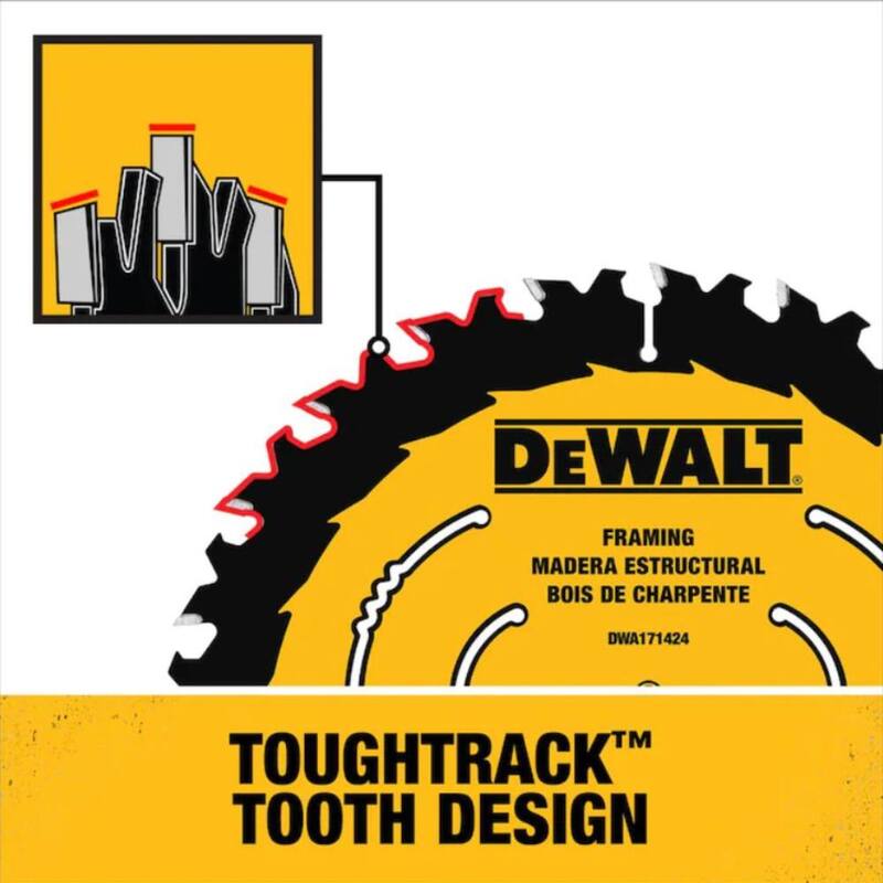 Hoja de sierra circular DEWALT de 7-1/4 pulgadas y 24 dientes - DWA171424